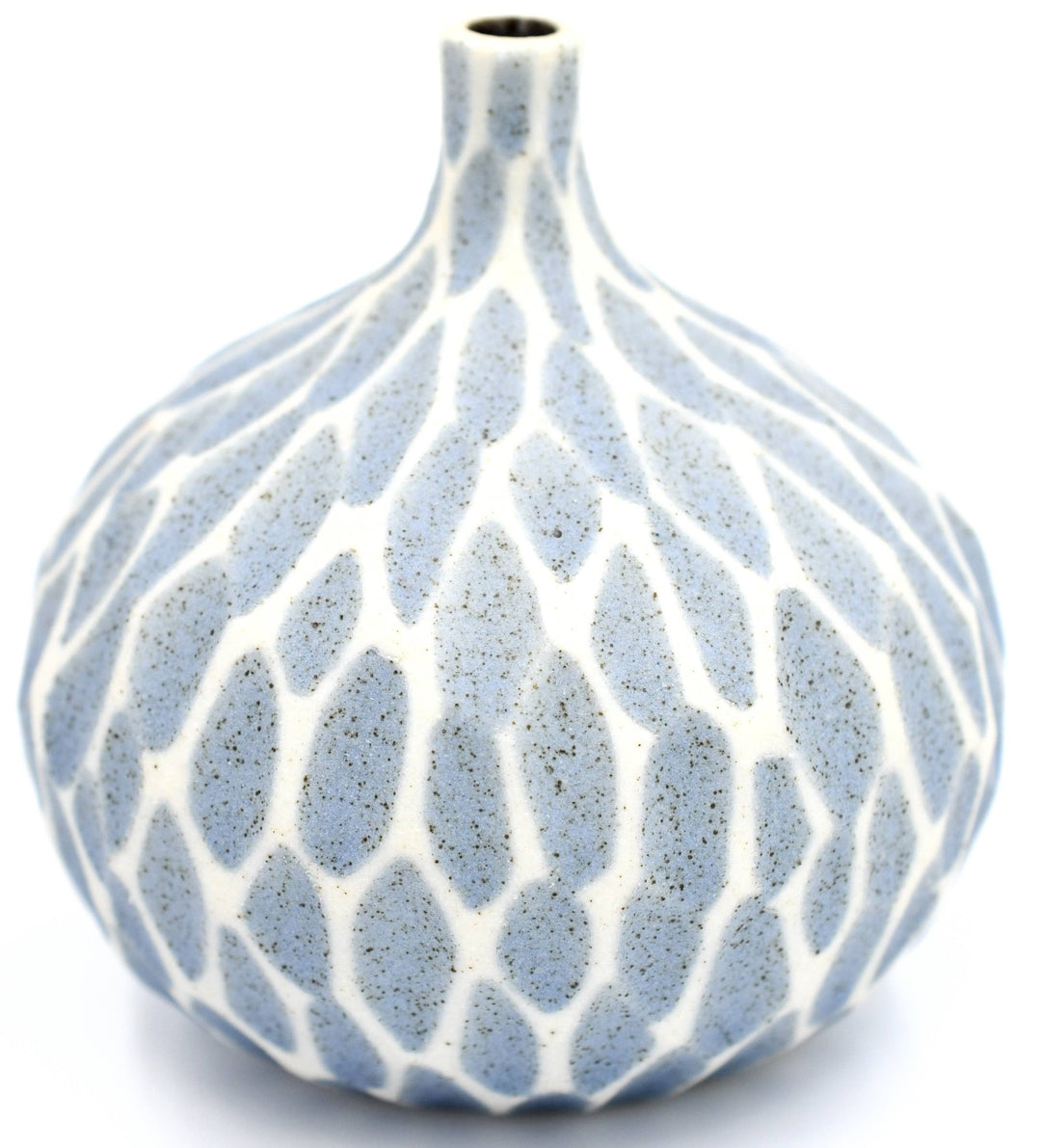 Handcrafted Porcelain Bud Vase Blue Congo