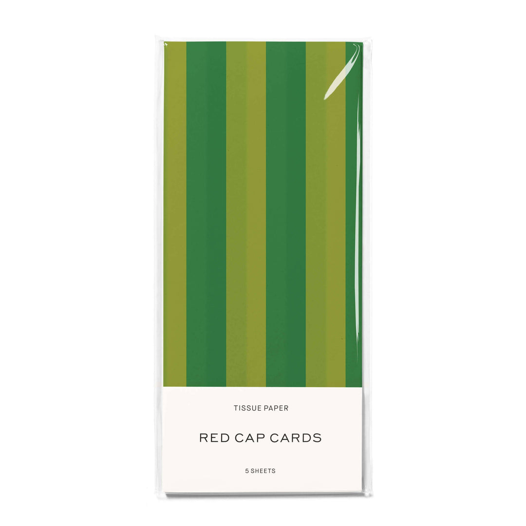 Green Stripes tissue paper