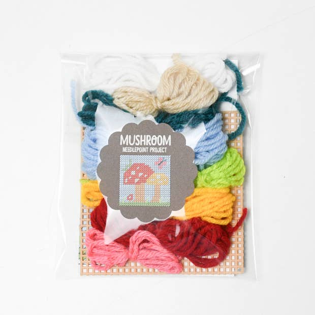 Mushroom Patch Needlepoint Kit