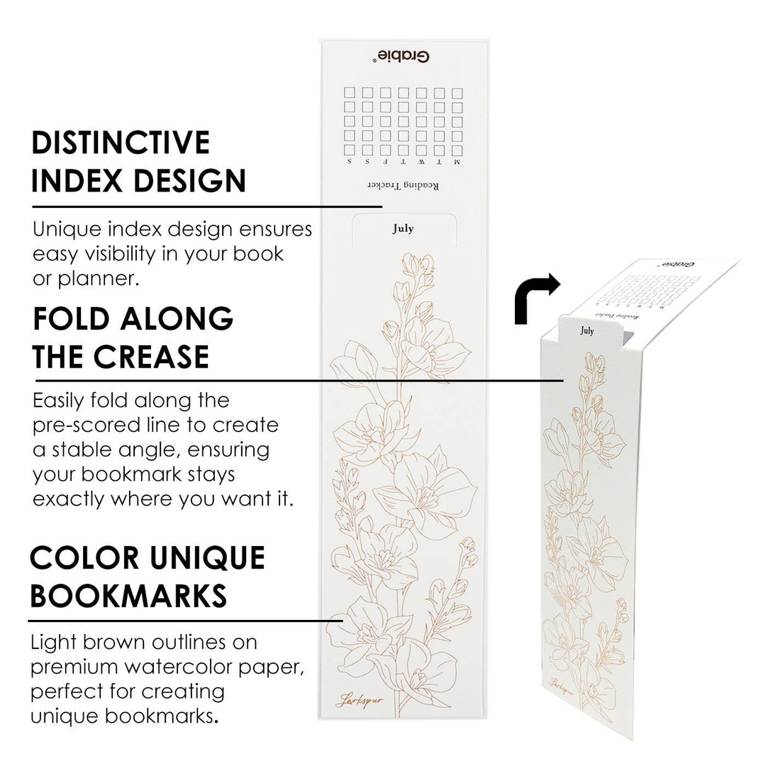 Watercolor Coloring Bookmarks