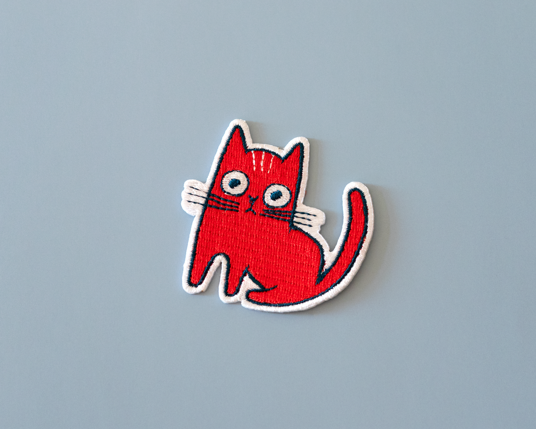 Red Cat Iron-On Patch