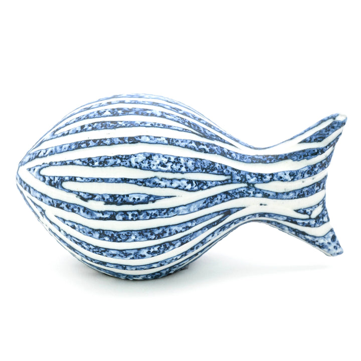 Handcrafted Mini Fish Blue Stripe