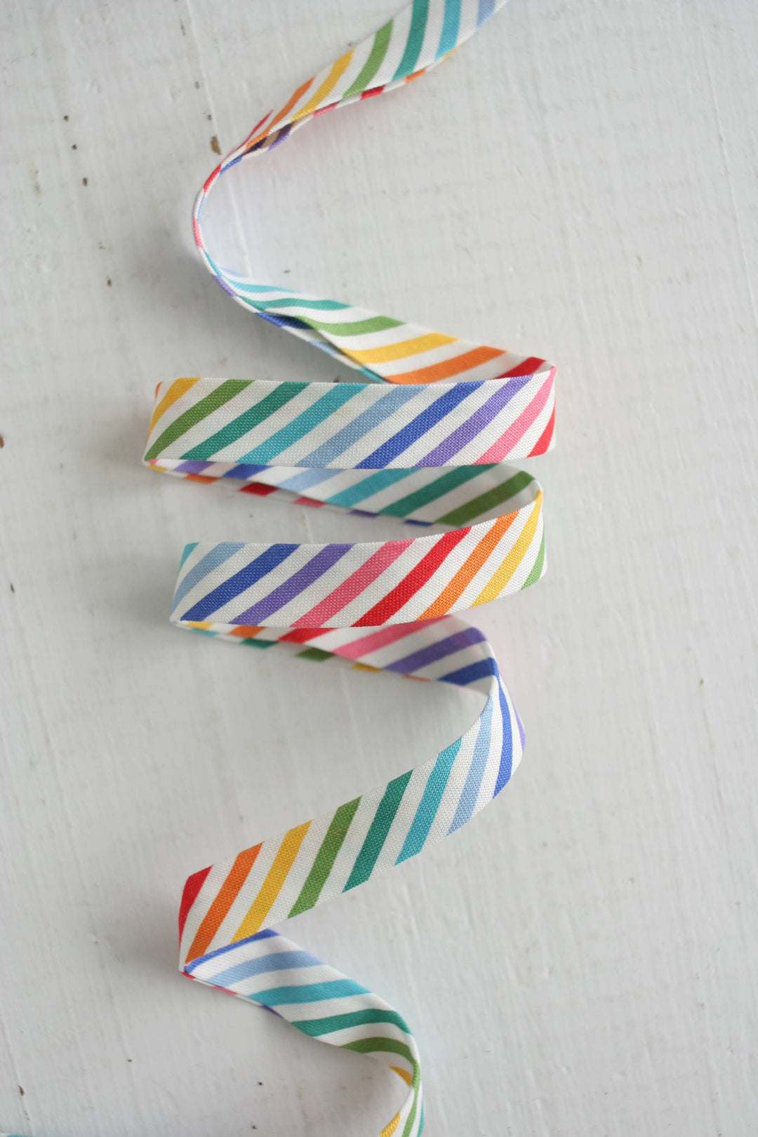 1/2" Double Fold Bias Binding -  Rainbow Stripe