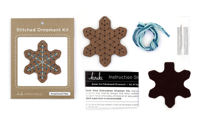 Gingerbread Flake - DIY Stitched Ornament Kit