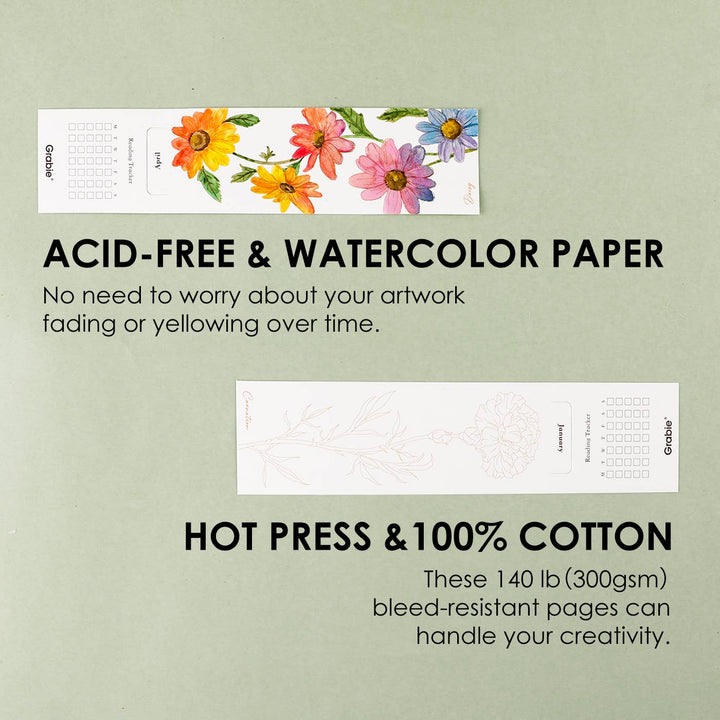 Watercolor Coloring Bookmarks