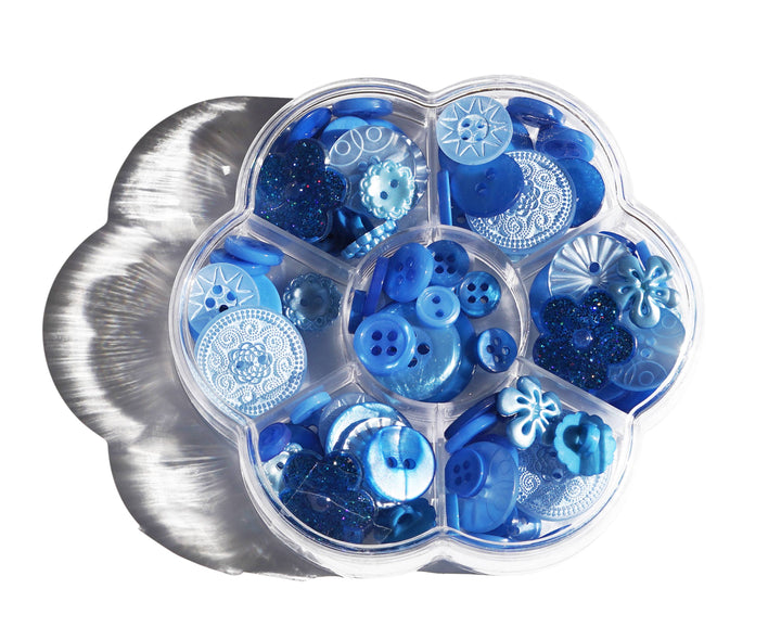 Button Assortment Blue Buttons