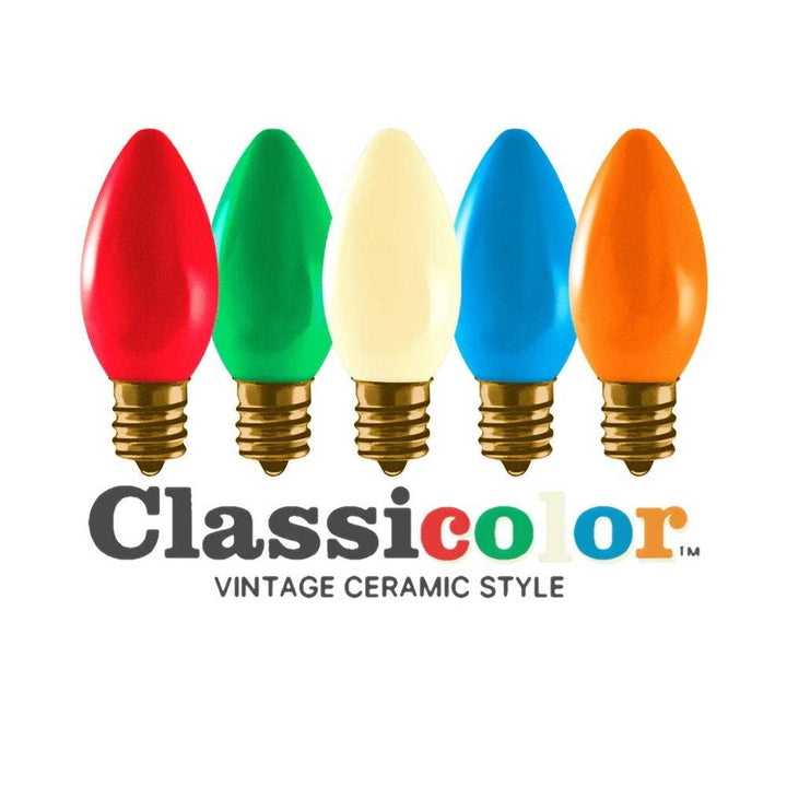 Vintage Style LED Christmas Lights - C9 25-Light Set