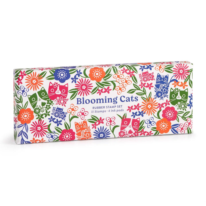 Blooming Cats Rubber Stamp Set