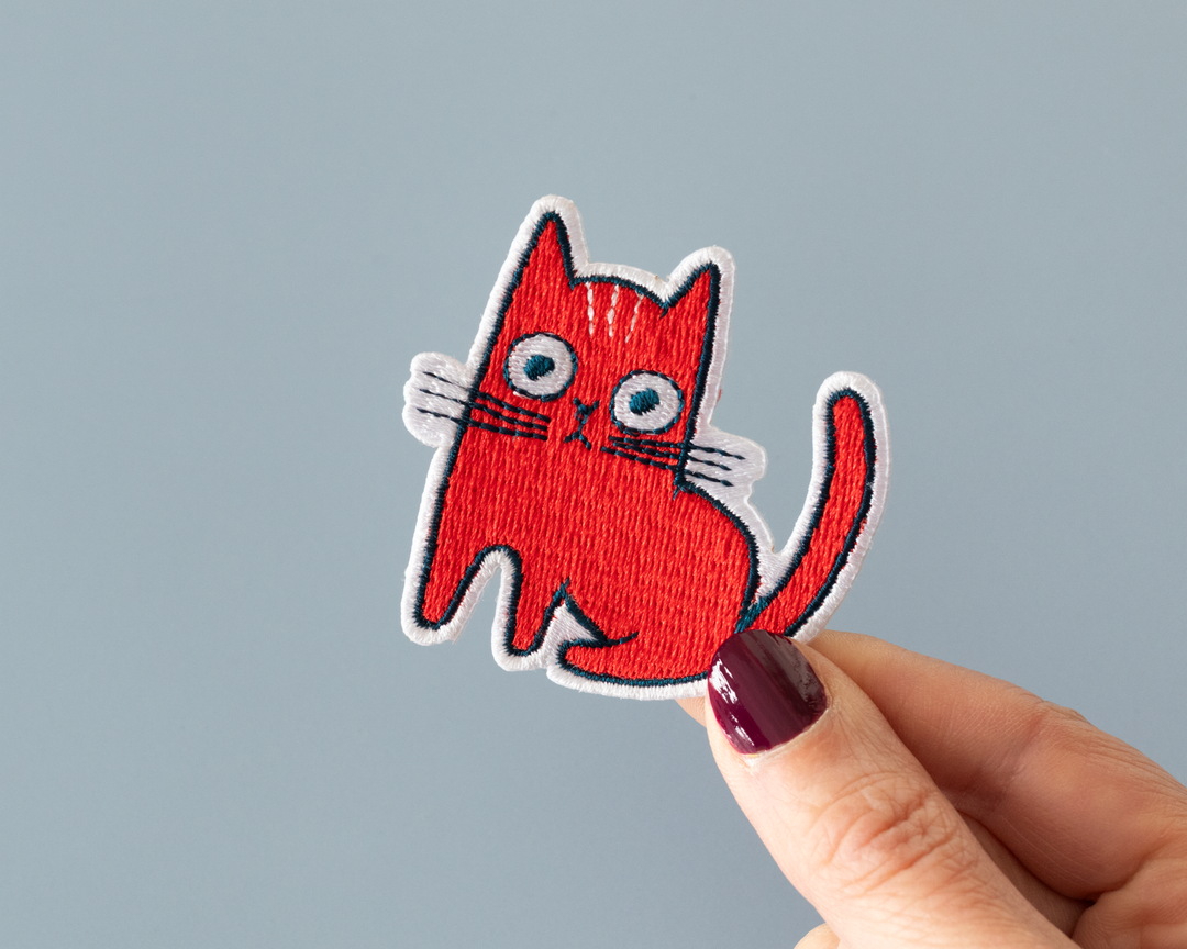 Red Cat Iron-On Patch