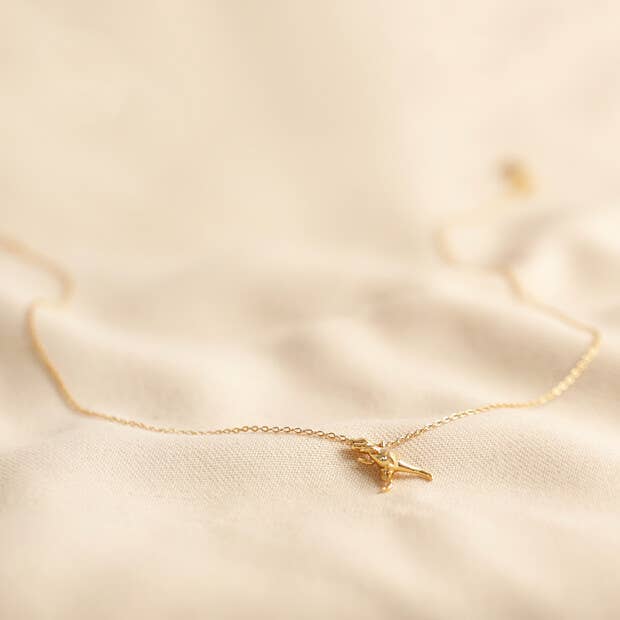 Gold T-rex Dinosaur Necklace