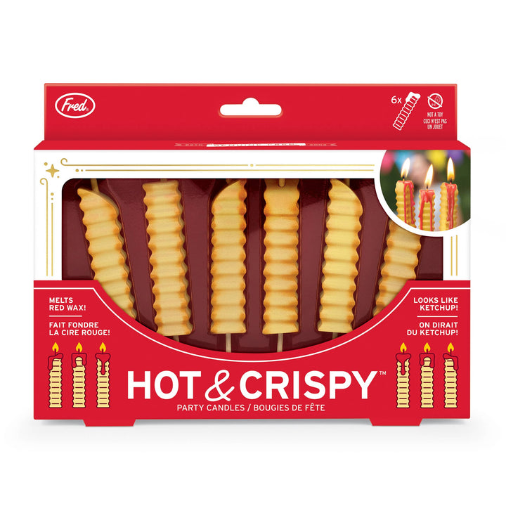 HOT AND CRISPY French Fry Candles, Melts Red Wax - Set of 6