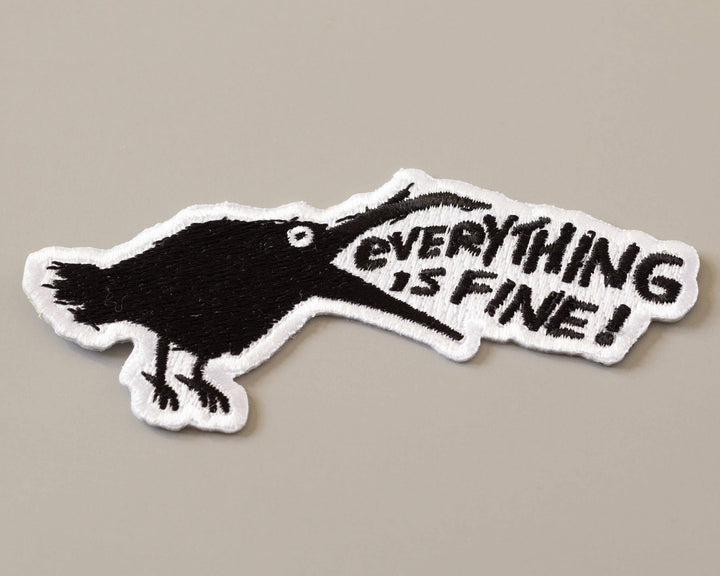 Everything Is Fine Raven Iron-On Patch