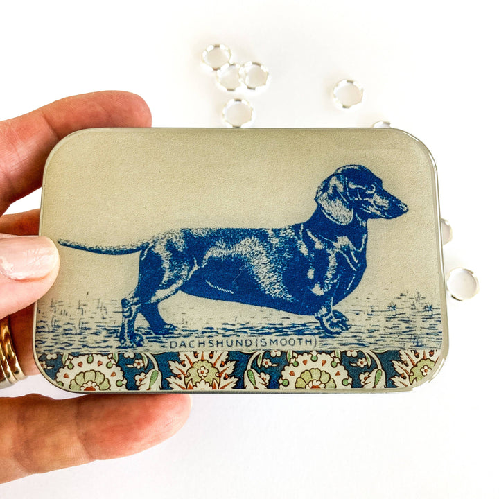 Dachshund Notions Tin