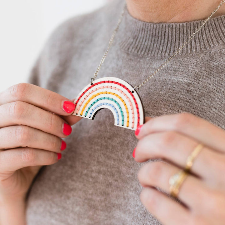 Rainbow Necklace Embroidery Board Kit