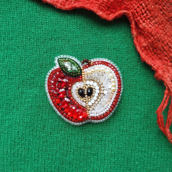 Fruit Bead Embroidery Kit: DIY Needlework Craft (Set of 4)