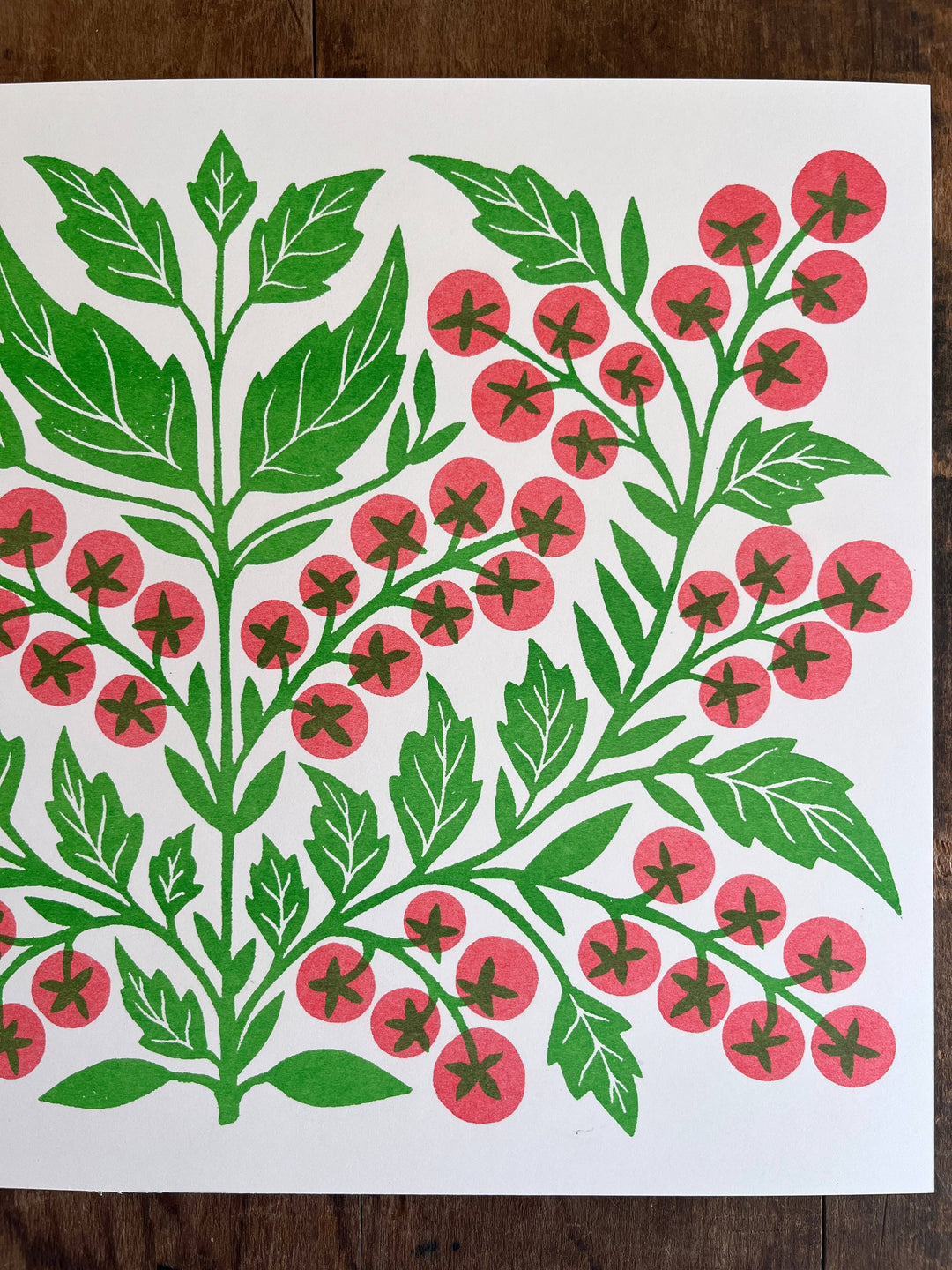 Garden Series: Cherry Tomato Risograph Print