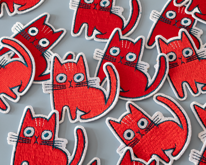 Red Cat Iron-On Patch