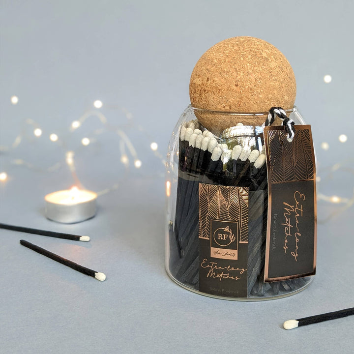 Matches In Cork Ball Jar