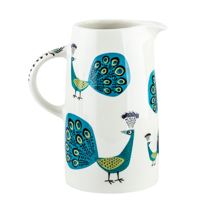 Handmade Ceramic Peacock Tall Jug