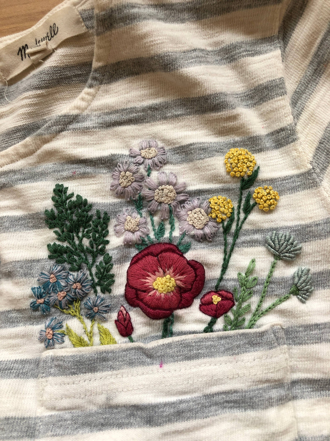 Wildflower Stems Embroidery - Peel Stick &amp; Stitch Patterns