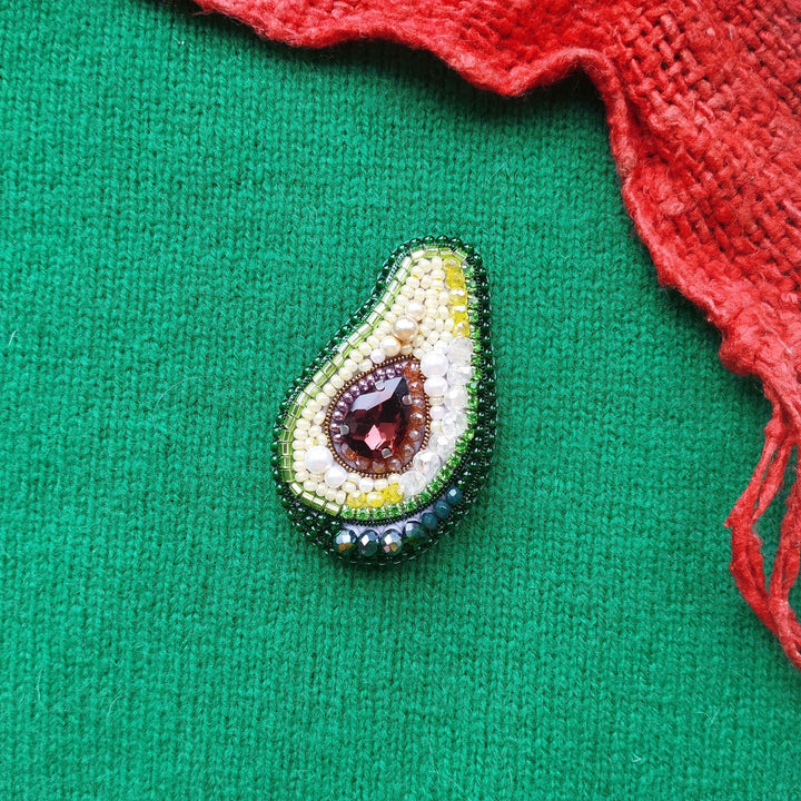 Fruit Bead Embroidery Kit: DIY Needlework Craft (Set of 4)