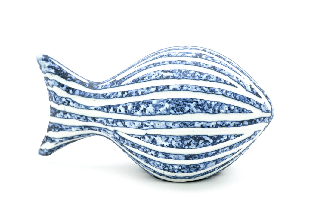 Handcrafted Mini Fish Blue Stripe