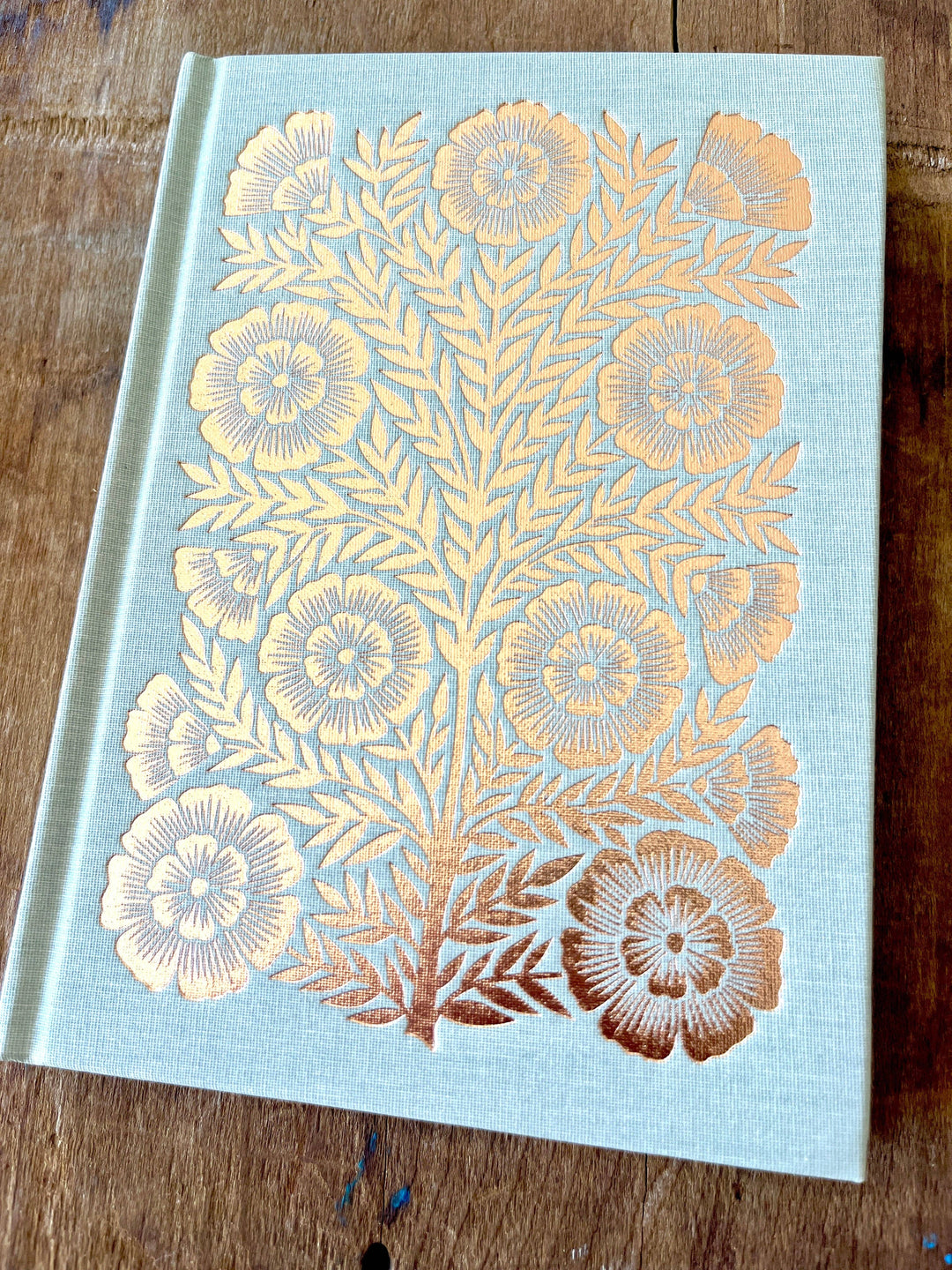 Foil Stamped Linen Journal: Muted Sage
