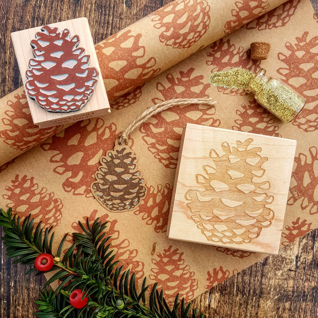 Pinecone Rubber Stamp