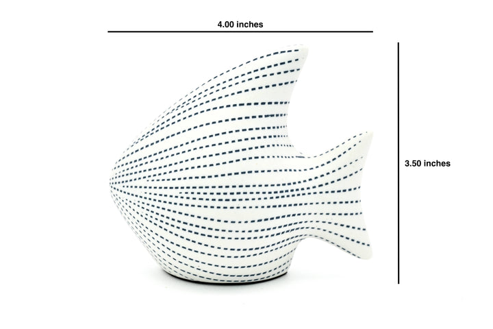 Handcrafted Mini Angelfish Blue Dotted Stripe