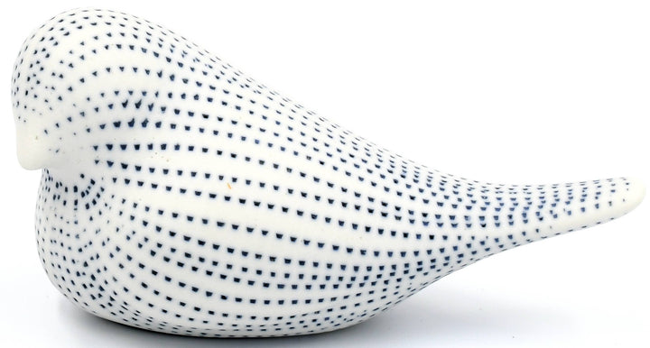 Handcrafted Mini Bird Blue Dotted Stripe