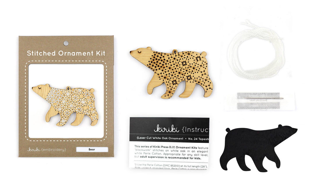 Bear Stitched Ornament Kit