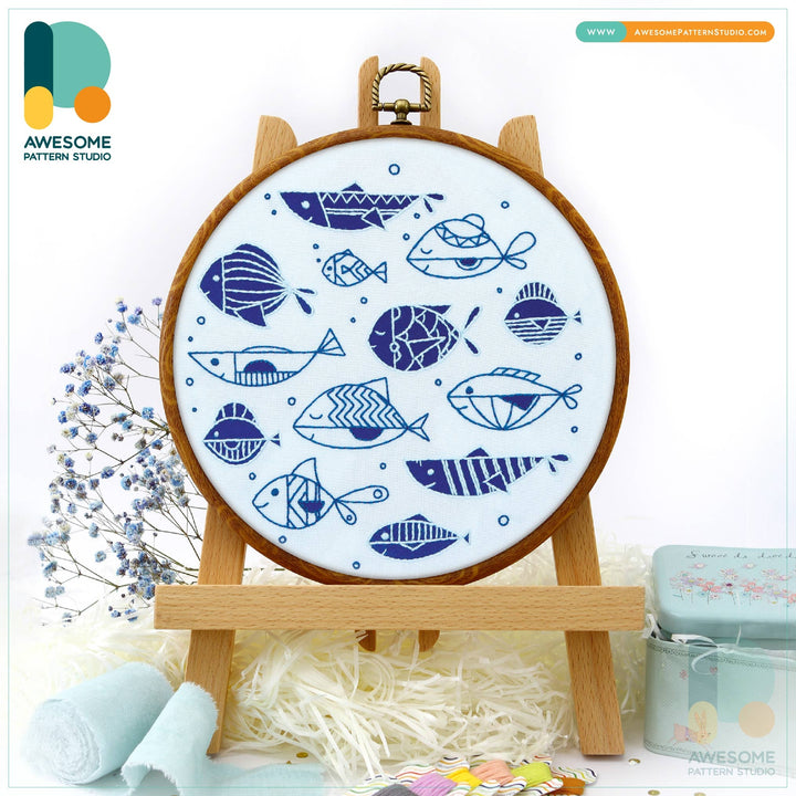 Fishes Embroidery Kit