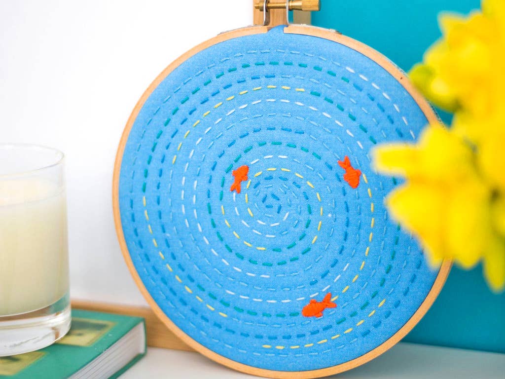 Fish Pond Embroidery Kit