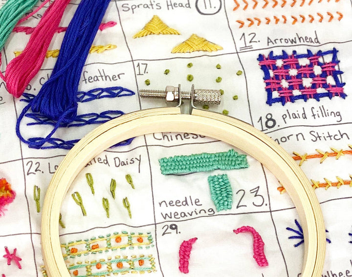 30 Day Sampler Embroidery Kit with Videos - Volume 3