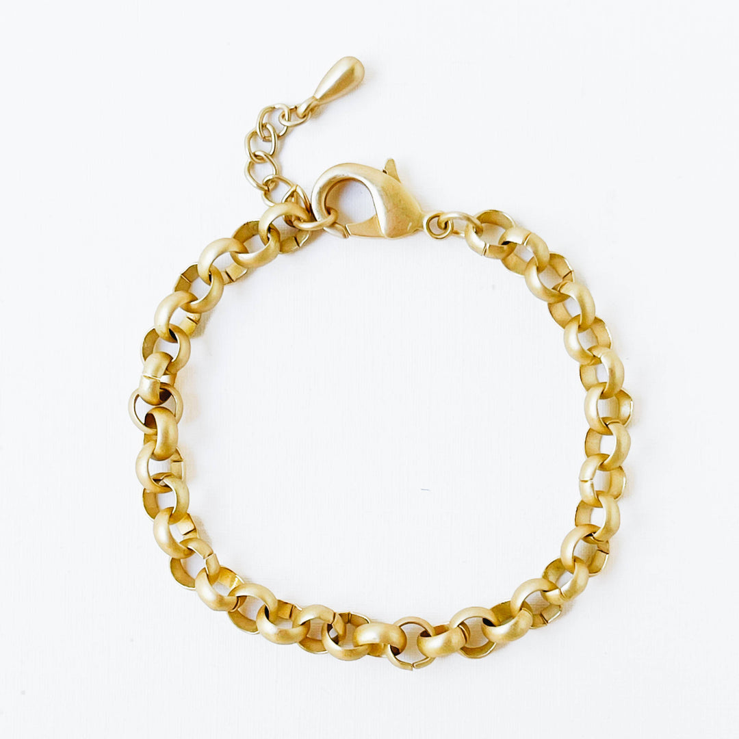 Adjustable Chunky Gold Rolo Bracelet