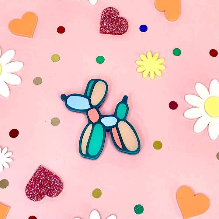 Balloon Poodle Dog Brooch