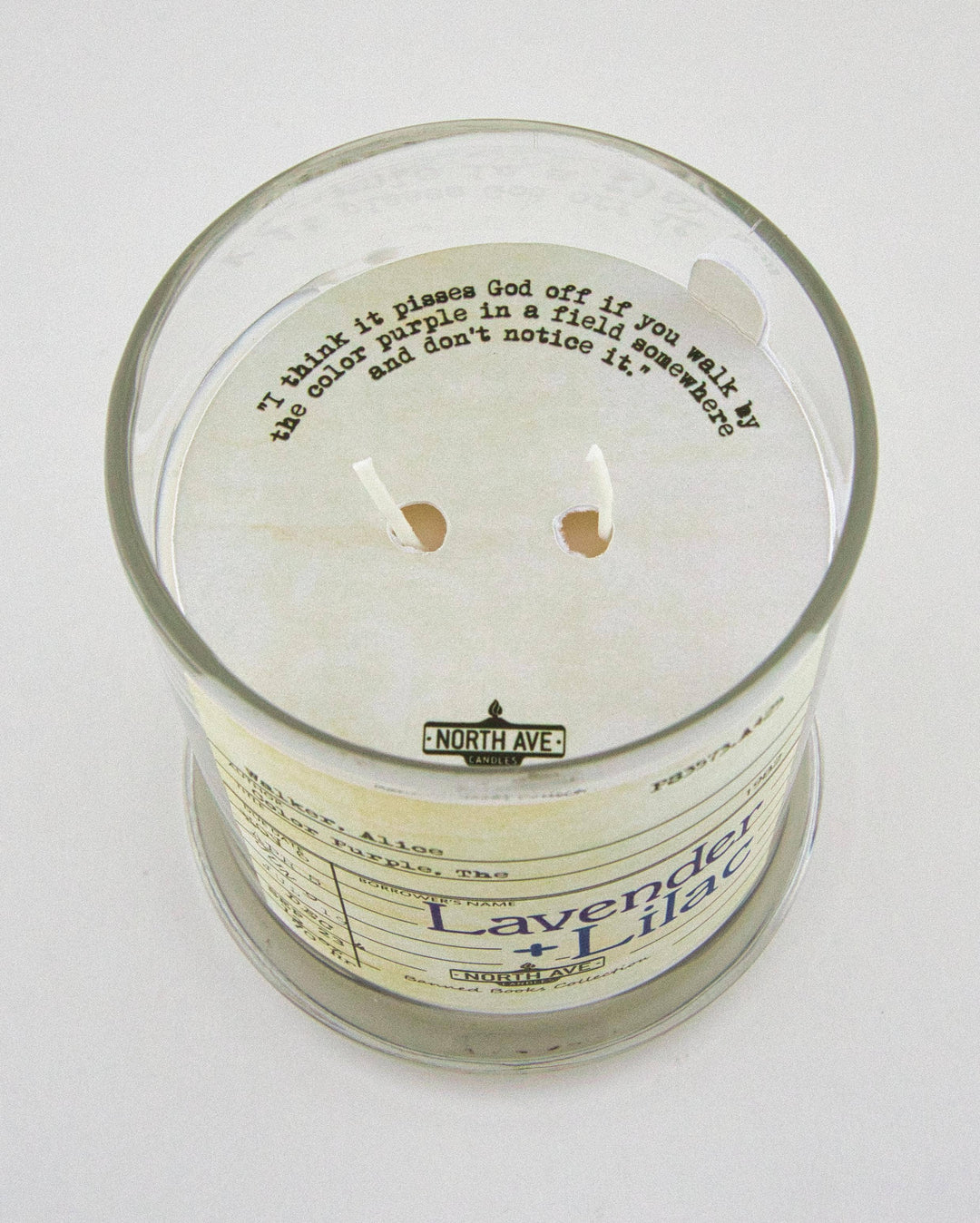 Banned Book Candle / The Color Purple / Bookstore Sidelines