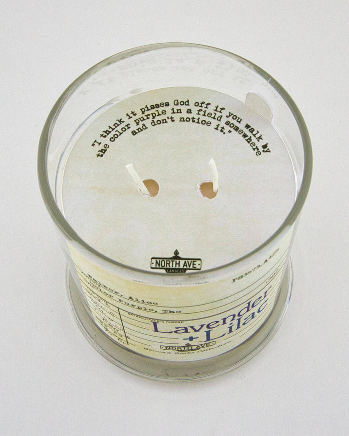 Banned Book Candle / The Color Purple / Bookstore Sidelines