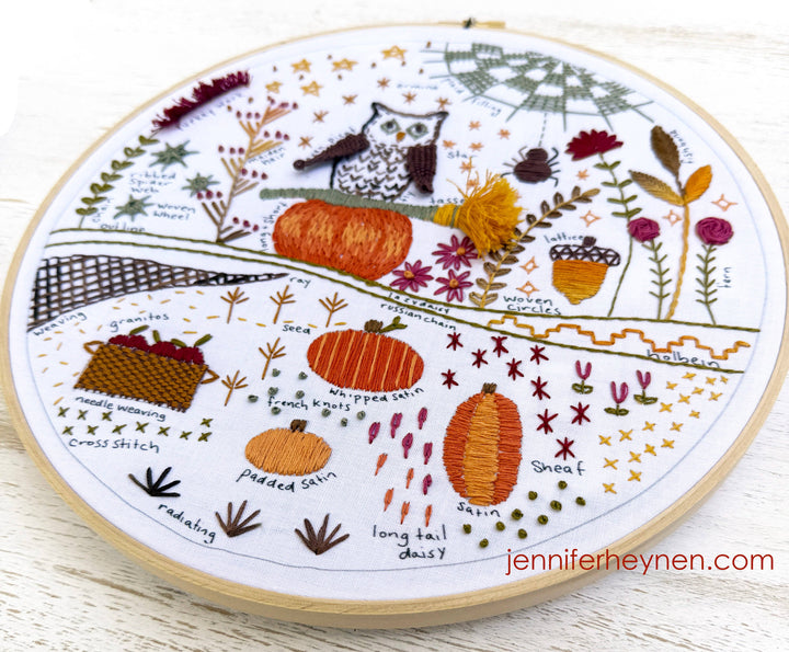 Fall-oween Embroidery Sampler
