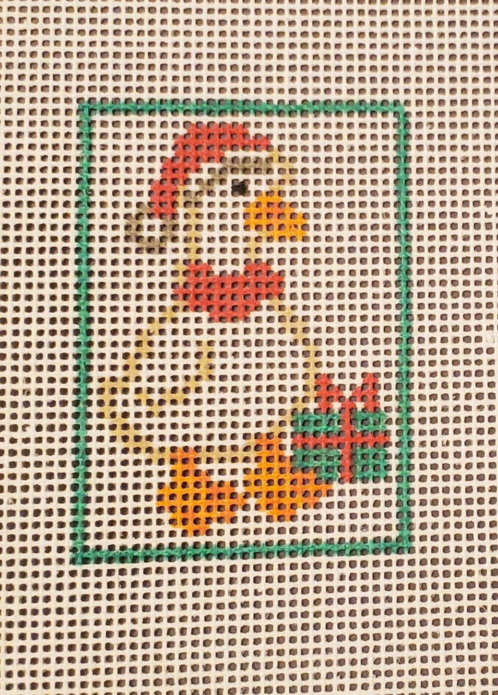 Christmas Goose needlepoint hand painted canvas