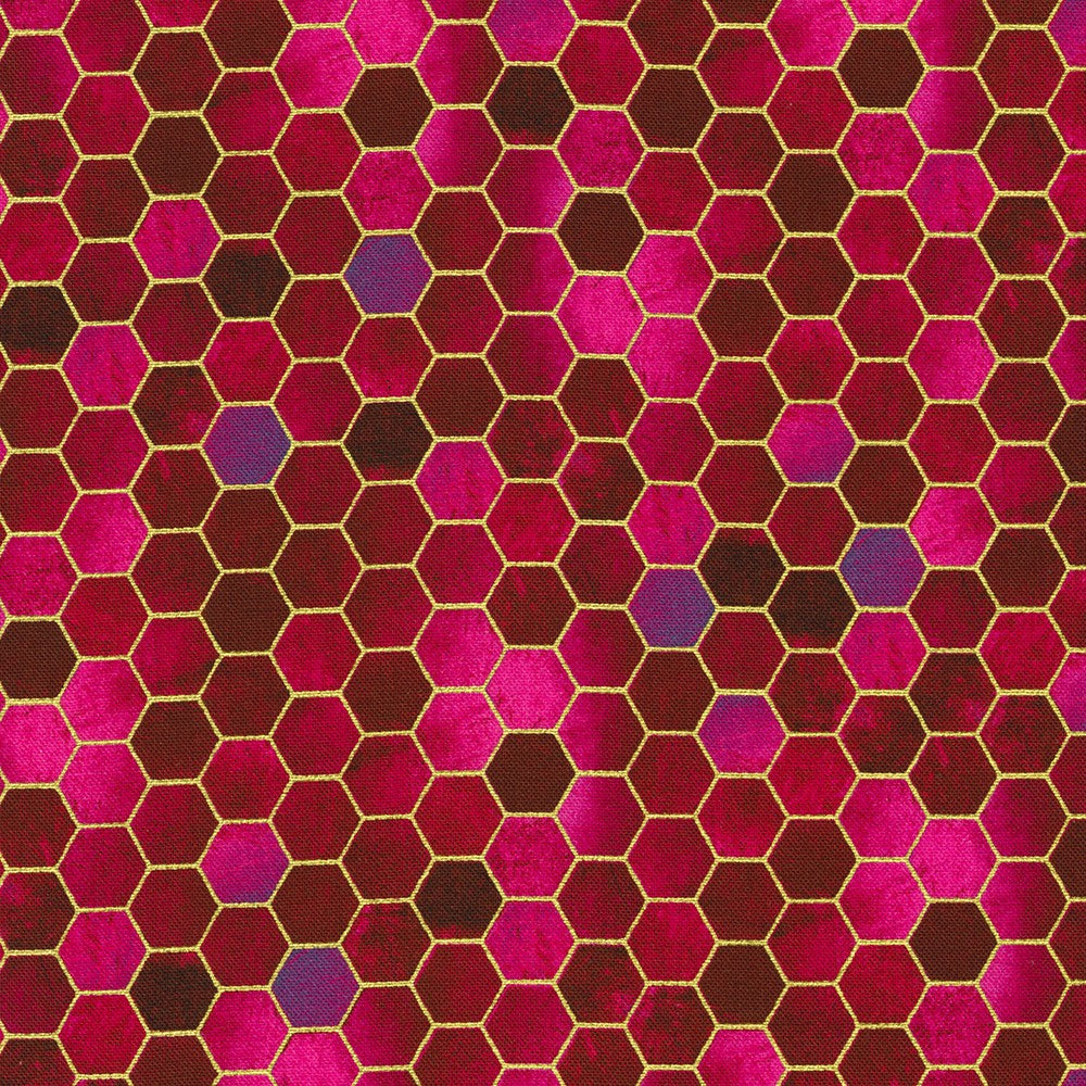 Golden Vibes by the 1/4 Yard - Fuchsia