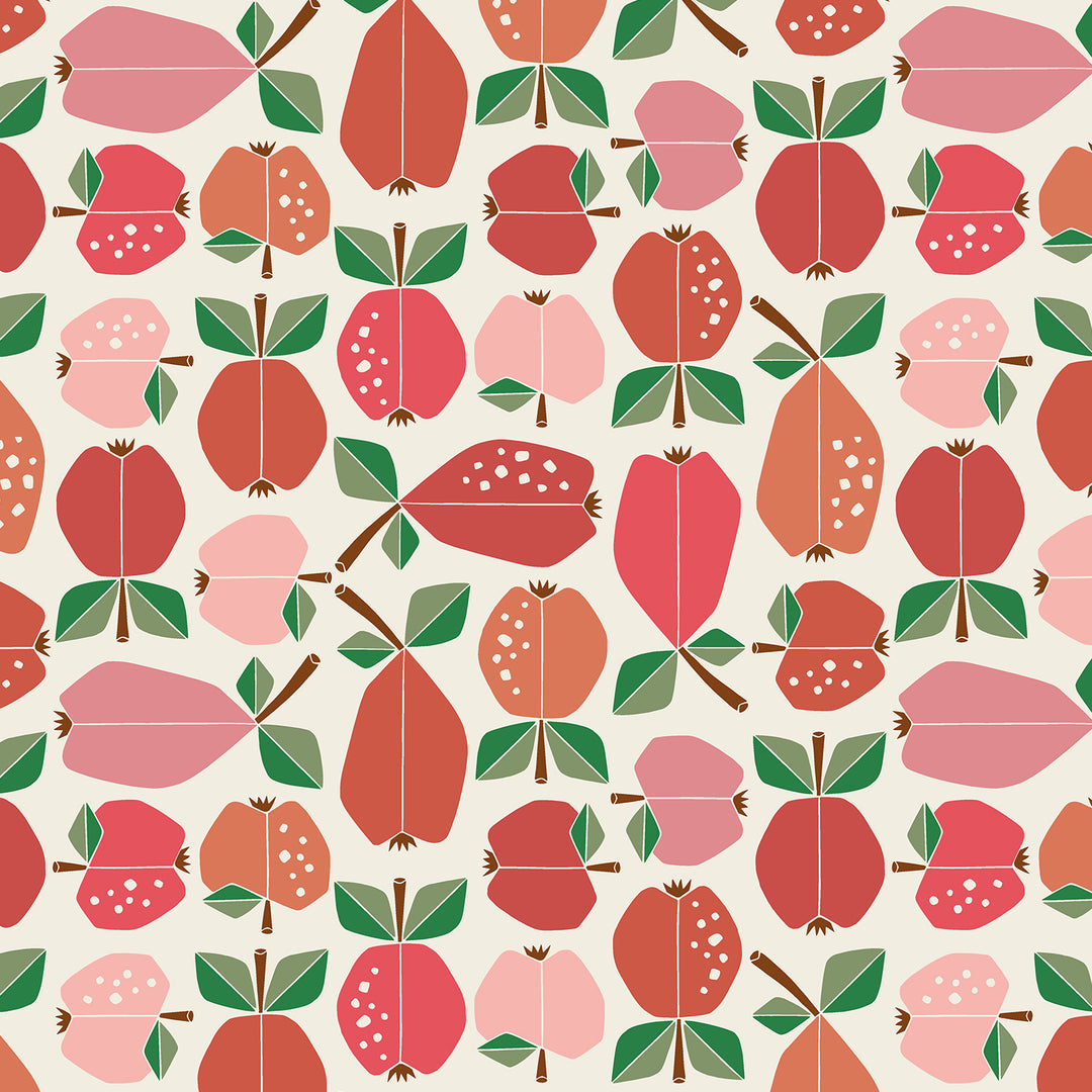 Under the Apple Tree by the 1/4 Yard - Orchard Apple Red