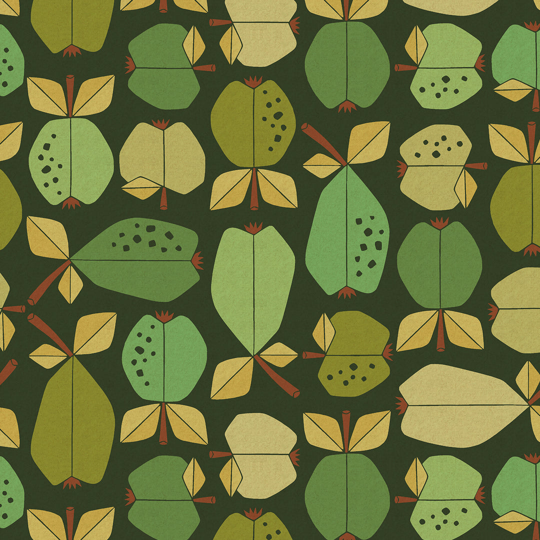 Under the Apple Tree CANVAS by the 1/4 Yard - Orchard Green