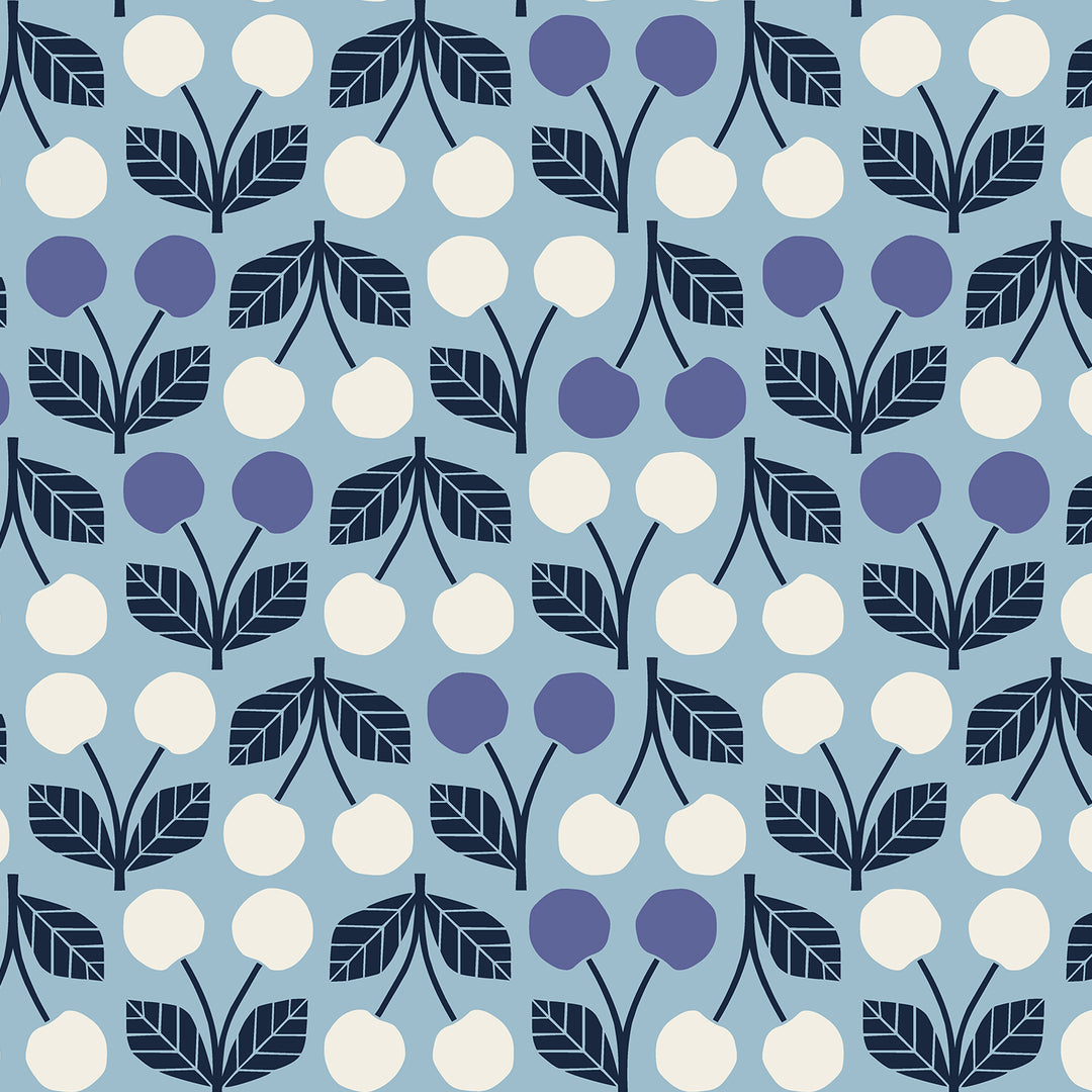 Under the Apple Tree by the 1/4 Yard - Cherry Cornflower