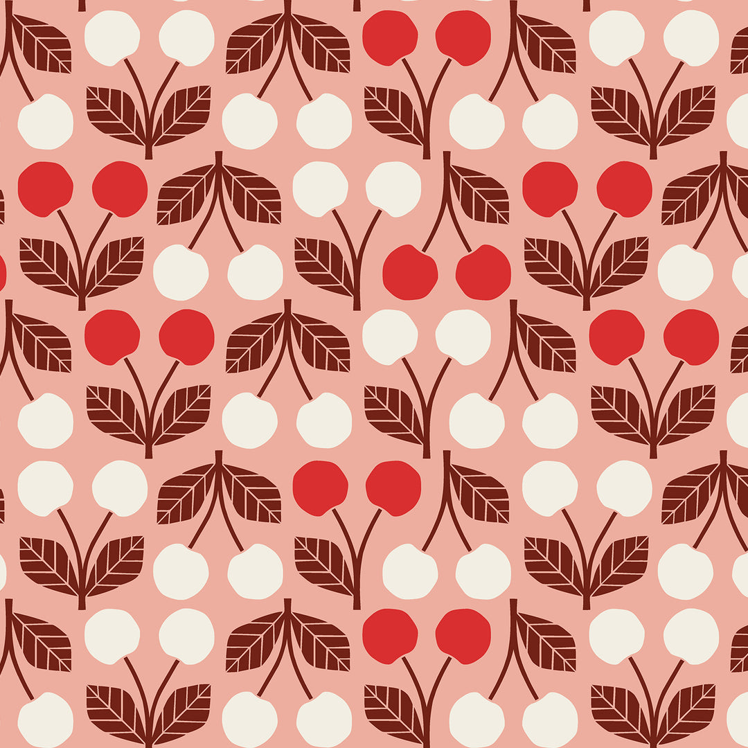 Under the Apple Tree by the 1/4 Yard - Cherry Red