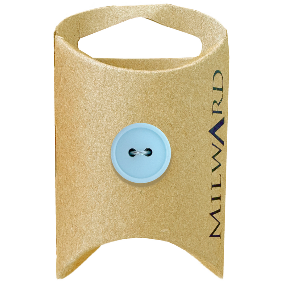 Milward Baby Blue 15mm 2-Hole Basic Button