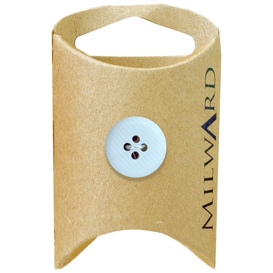 Milward Baby Blue 16mm 4-Hole Laser Stripe Button
