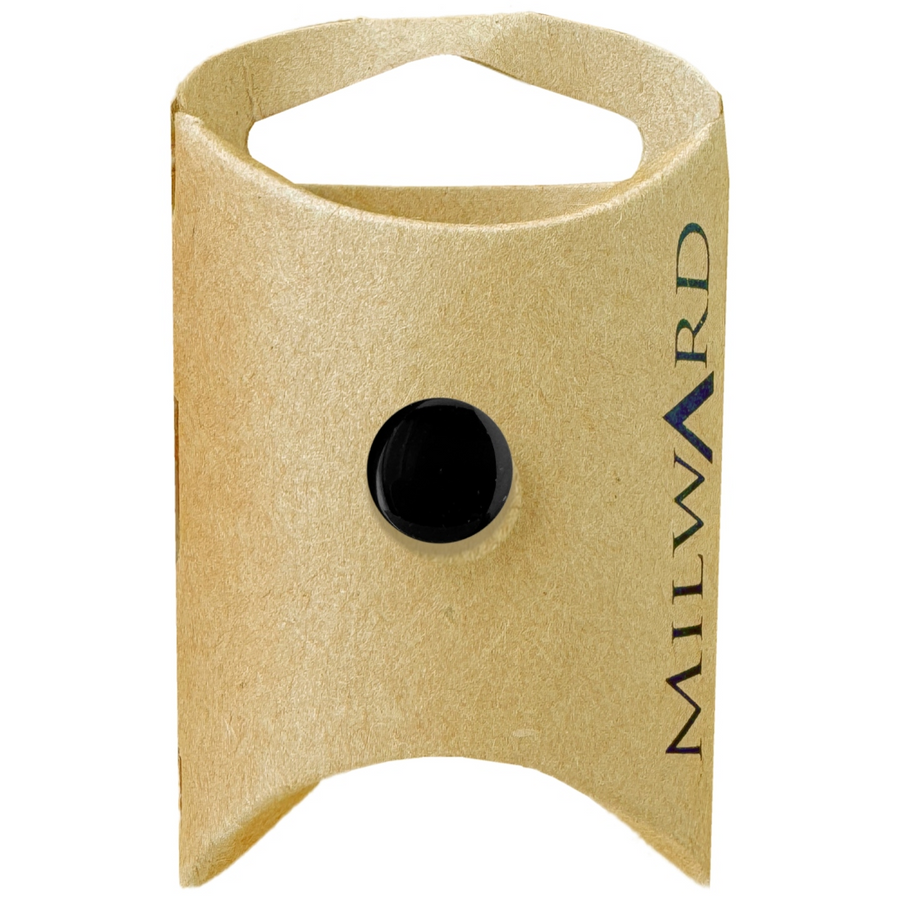 Milward Black Flat Shank Button