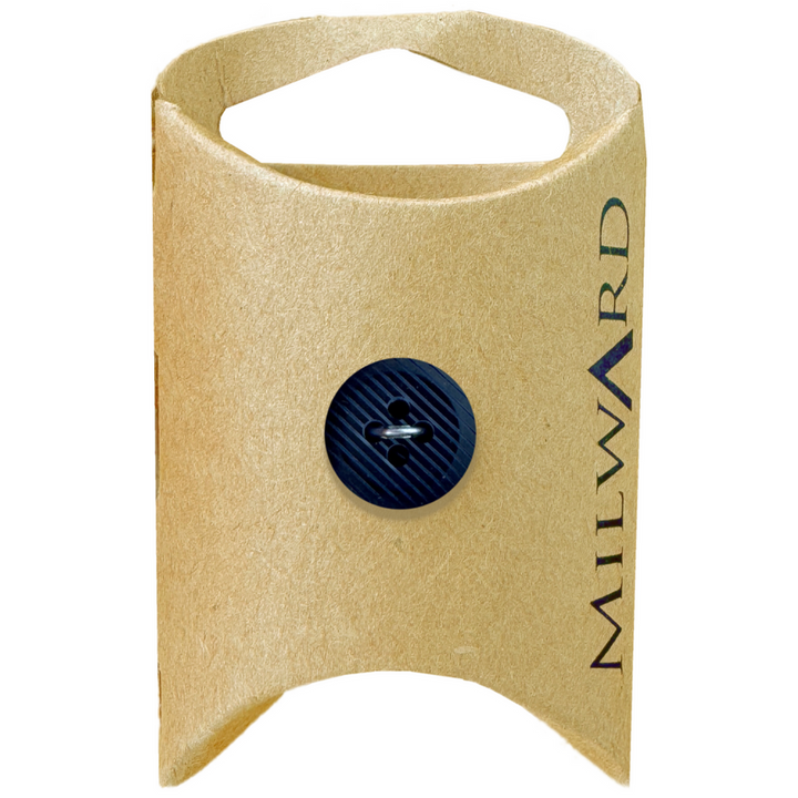 Milward Black 4-Hole Striped Button