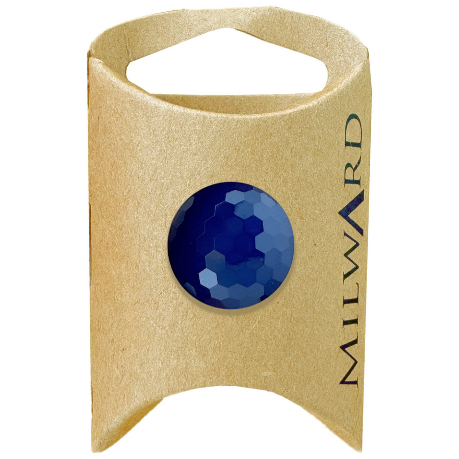 Milward Royal Blue Shank Diamond Cut Button